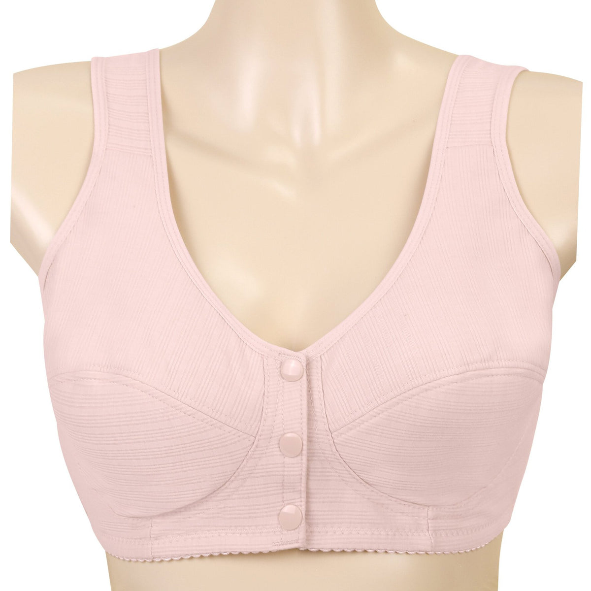 Front button thin wire-free cotton bra
