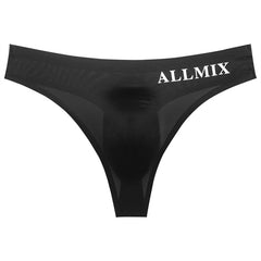 Men's Sexy Sports Fitness Transparent Ice Silk Low Waist Seamless Thong
