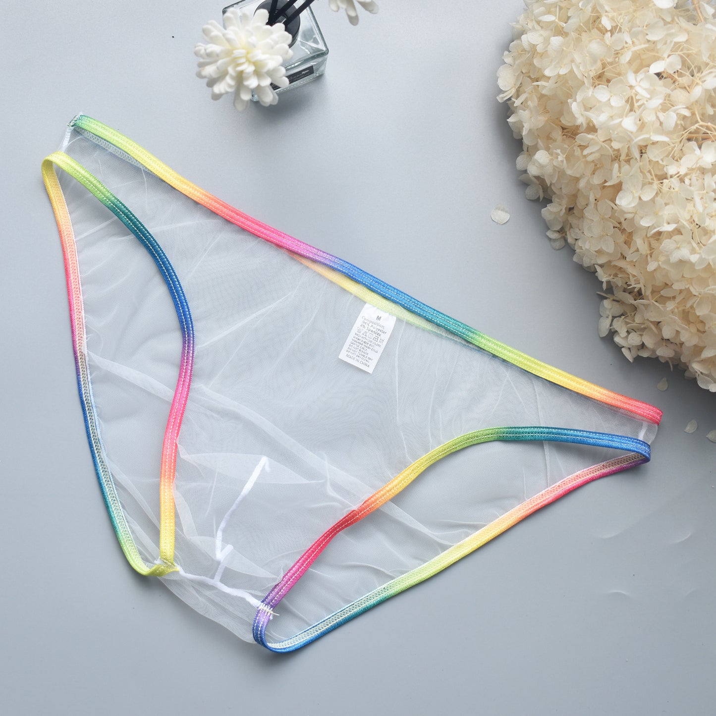 Mesh transparent sexy men's underwear