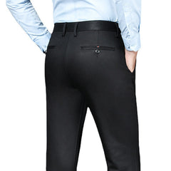 Men's Anti-wrinkle Soft Business Casual Stretch Straight Trousers