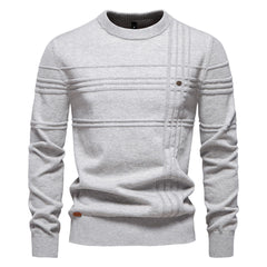 Men's Round Neck High Quality Fashion Solid Color Sweater