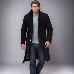 Men's Warm and Fashionable Woolen Coat