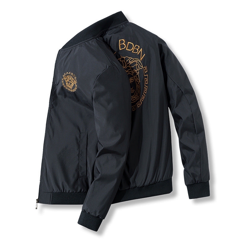 Embroidered trendy casual jacket