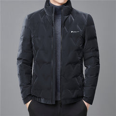 Men's fashionable stand collar casual thickened warm down jacket