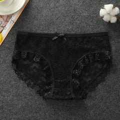 Sexy ultra-thin transparent mesh lace hollow panties