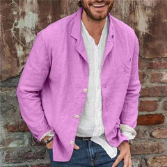 Casual Cotton and Linen Loose Shirt Blazer