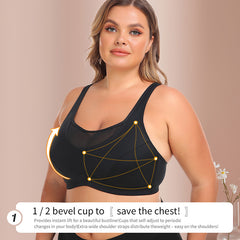 Plus size wireless sports bra