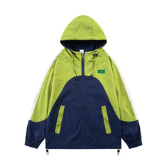 2023 New Contrast Color Outdoor Hooded Jacket