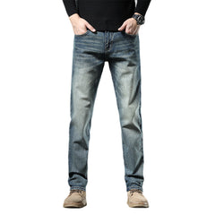 Autumn and winter thick stretch casual jeans