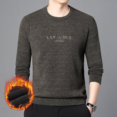 Thick fleece crew neck sweater