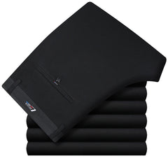 Men's Business Casual High-waist Stretch Straight-leg Versatile Trousers