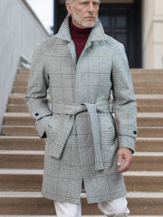 2024 Winter New Men's Wool Plaid Cotton Coat