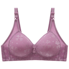 Push-up seamless back-supporting bra