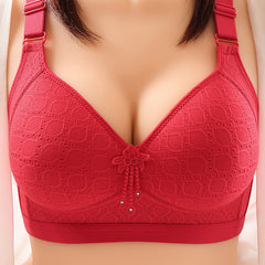 Plus Size No Steel Ring Push Up Breathable Sweat Absorbing Thin Bra