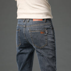 2024 New Men's High Quality Straight Business Casual Jeans