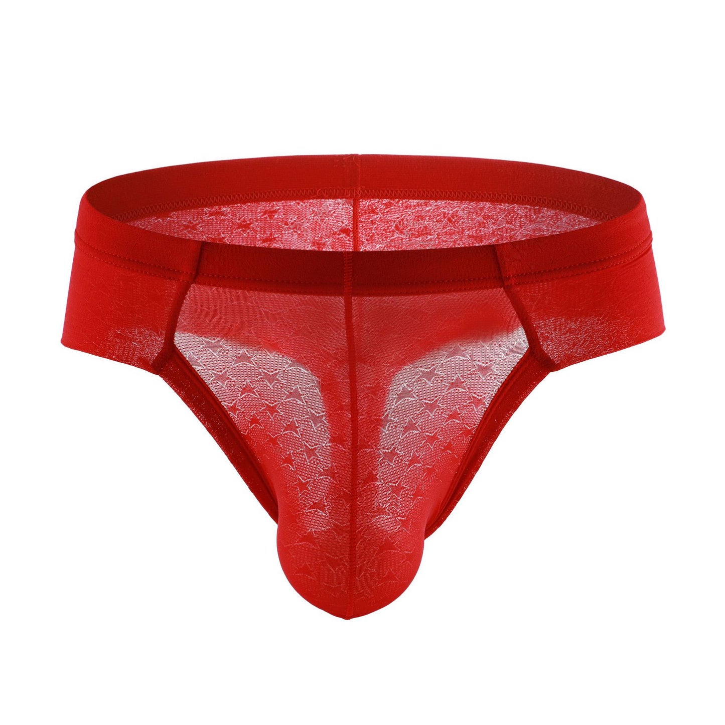 Solid color lace transparent thong