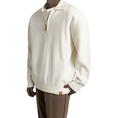 2023 Solid Color Loose Knitted Fashionable Casual Polo Shirt
