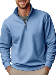 Men's Casual Stand Collar Zipper Sports Sweatshirt