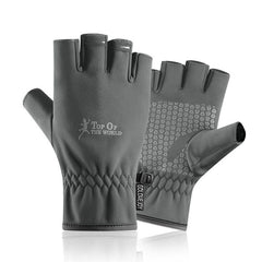 Outdoor windproof zipper touch screen men's warm plus velvet thick gloves
