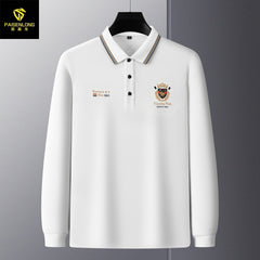 Men's Fashion Lapel Long Sleeve POLO Shirt