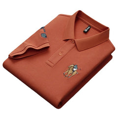 Men's 100% Cotton Business Casual Polo Shirt