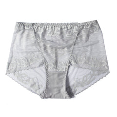 High-waisted Butt-lifting Seamless Transparent Lace Breathable Mesh Briefs