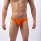 Men's mesh personalized color matching striped briefs