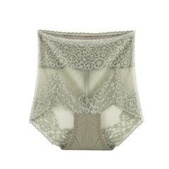 [ 5PCS ] High waist tummy tuck lace briefs