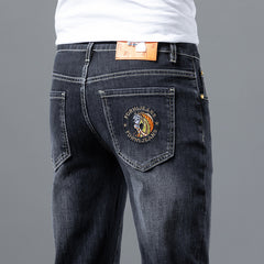 2024 Men's Cotton Stretch High-End Embroidery Jeans