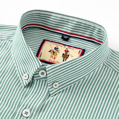 Spring Men's 100% Cotton Long Sleeve Striped Shirt