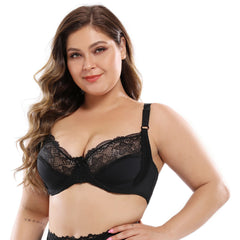 38-48DE full cup ultra-thin sexy lace large size bra