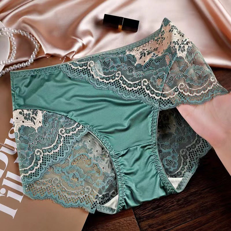 New Arrival Lace Silk Satin Sexy Briefs