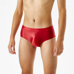 Men's Glossy Silky Transparent High Elastic Briefs