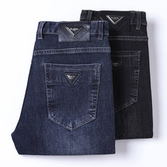 2024 Men's Wear-Resistant Elastic All-match Business Straight Jeans