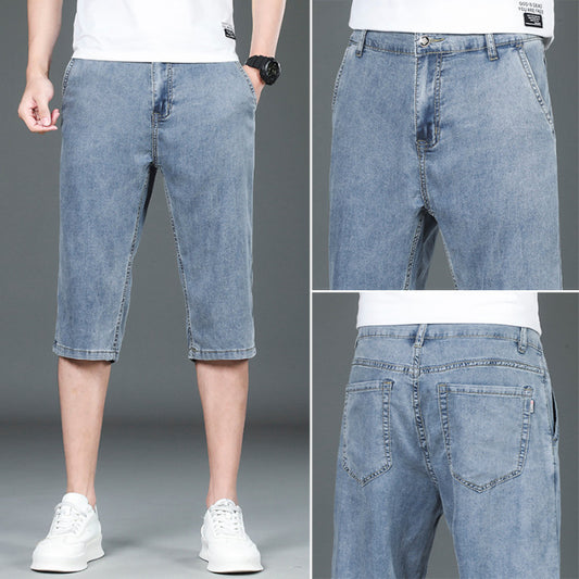 Men's Loose Straight Casual Slim Denim Shorts