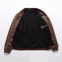 2023 New Men's Slim Leather Jacket