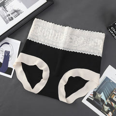 High waist thin lace sexy hip panties