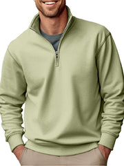 Men's Casual Stand Collar Zipper Sports Sweatshirt