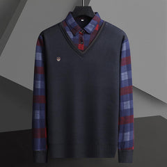 New men's fleece thickened warm shirt