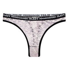 Lace Contrast Color Sexy High Elastic Belt Sports Fitness Thong