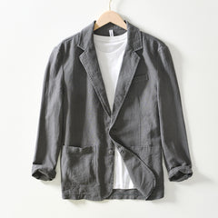 Business Casual Cotton Linen Suit Jacket