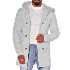 2023 Men's Double-breasted Casual Woolen Windbreaker Jacket