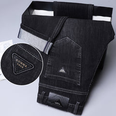 2024 Men's Wear-Resistant Elastic All-match Business Straight Jeans