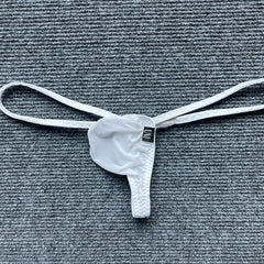 Men's Low Waist Sexy Thin Ice Silk Thong