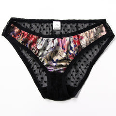 Satin Lace Sexy See-through Briefs