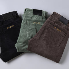 Men's Corduroy Straight Thick Warm Casual Pants