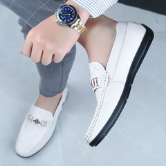 Men's New Leather Casual Slip-on Breathable Shoes