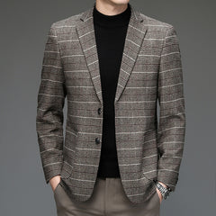 Men's Business Casual Loose Plaid Blazer
