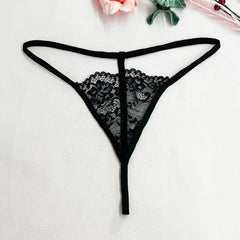 Sexy Transparent Low Rise Lace Thong