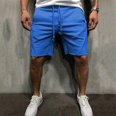 Men's Solid Color Sports Training Fitness Running Casual Shorts